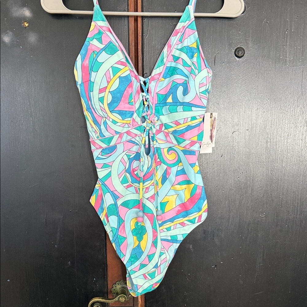 Jessica Simpson Multicolor One Piece Swimsuit